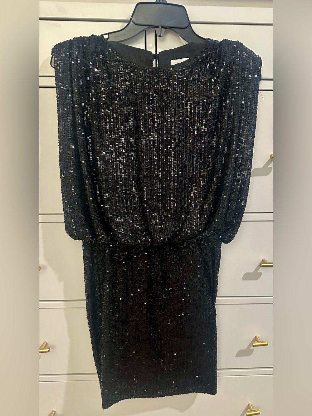 THML Black Sequin Sleeveless Dress Sz Small NWT